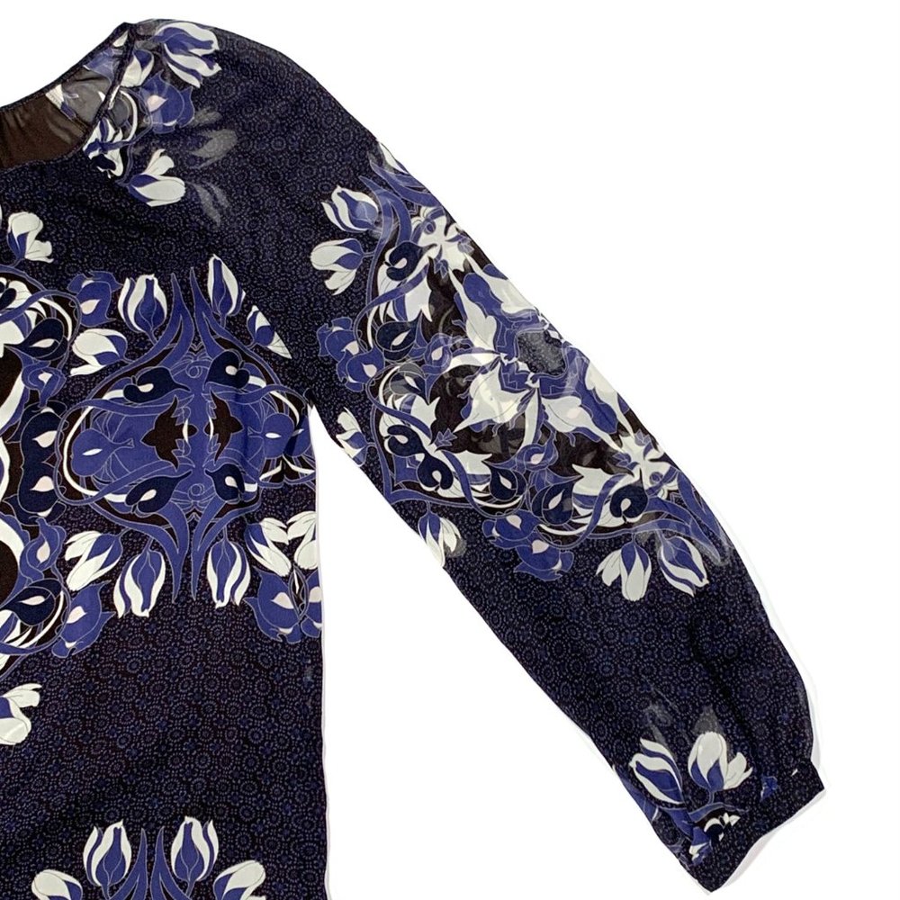 Tory Burch ‘Lisa' Print Silk Blouse Sz10 - Picture 10 of 12